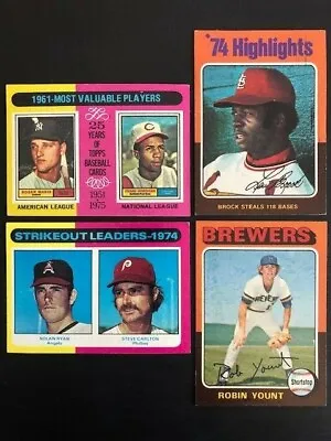 1975 Topps Baseball HOF STARS Lot Pick A Card Player 1-660 Complete Your Set • $8.95