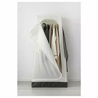 Ikea VUKU Wardrobe White 74x51x149cm Free Standing Lightweight Multiuse • £29.99