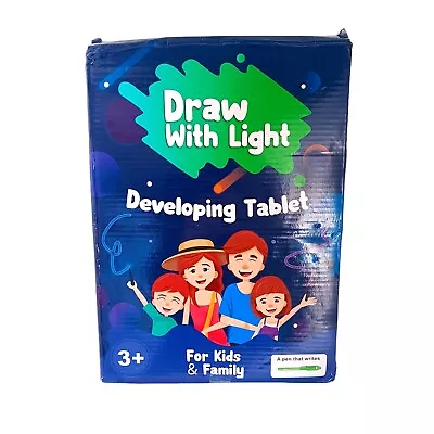 Draw With Light Drawing Board & Pen Developing Toy Fluorescent Luminous NEW • $9.95