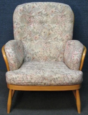 £275 • Buy Ercol Windsor Jubilee Armchair Solid Beech Framed Model 766 In Light Finish