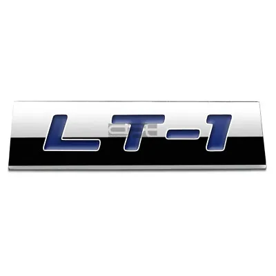 Bumper Sticker Metal Emblem Decal Trim Badge 3d Polished Blue Lettering Lt1 • $6.28