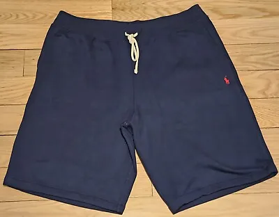 NWOT Polo Ralph Lauren Men's Big&Tall Navy Blue Double Knit Shorts Red Pony  • $54.99
