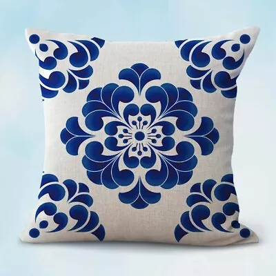  Talavera Azulejos Spanish Flower Porcelain Cushion Cushion Pillow • $15.98