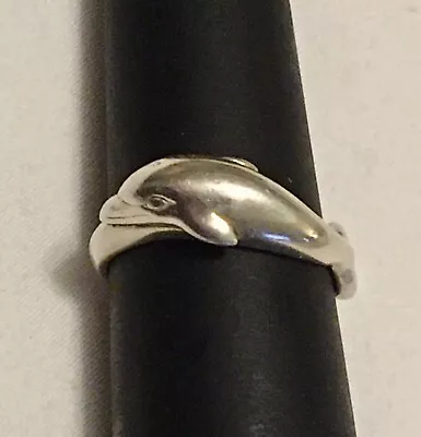 Vintage KBN Kabana Dolphin Sterling Silver Ring Sz 5 1/2 Excellent Condition • $17