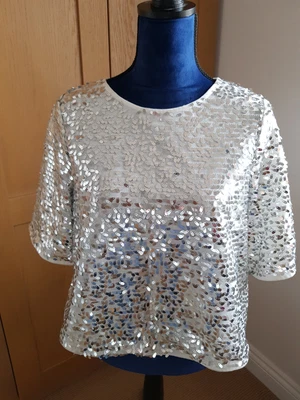 £5 • Buy Pretty Little Thing Silver Sequin Top 10