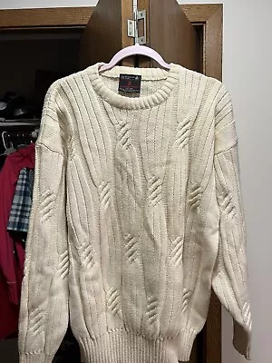 VTG Demetre Pure Virgin Wool  Sweater Men’s Large Cream Color • $45