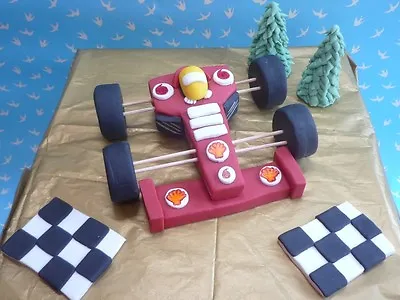 3D Novelty HANDMADE F1 CAR CAKE TOPPER / Birthday Topper • £18.95