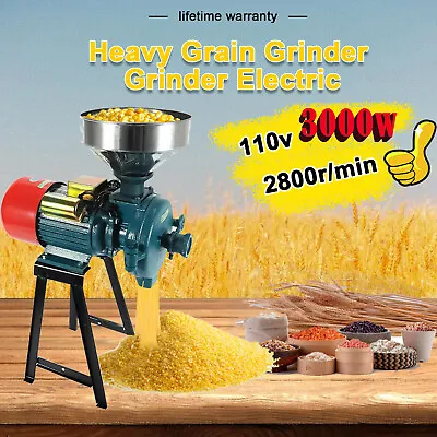 Electric Grinder Wet&Dry Feed/Flour Mill Cereals  Grain Corn Wheat 110V US • $179.99