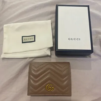 $650 • Buy AUTHENTIC GUCCI MARMONT WALLET IN DUSTY PINK PURCHASED 2020 Never Used