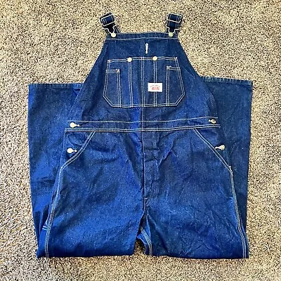 Round House Dark Blue Denim Carpenter Overalls Men’s 36x29 • $24.99