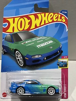 Hot Wheels `95 Mazda RX-7 - Blue Green - Falken - Then And Now - 2022 Release • $9.95