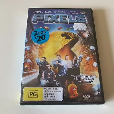 Pixels Adam Sandler Kevin James DVD Brand New • $9.95