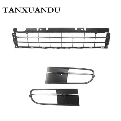 Chrome Trim Front Bumper Lower Grill & Fog Light Lamp Grille For VW Beetle 12-16 • $71.98