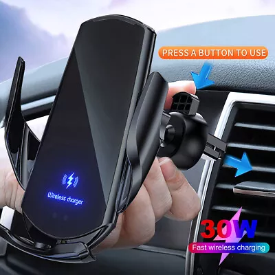 30W Wireless Car Charger Phone Holder Bracket For IPhone 13 Pro 14 Samsung S23+ • $19.99