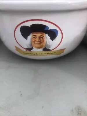 Quaker Oats Cereal Oatmeal Bowl  Something To Smile About “ 2005 White • $13