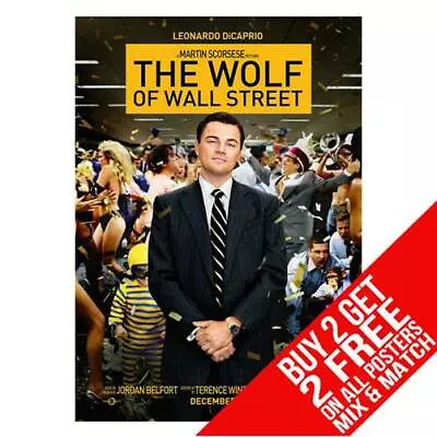 The Wolf Of Wall Street Bb1 Poster Art Print A4 A3 Size Buy 2 Get Any 2 Free • £6.97