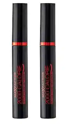 Max Factor 2000 Calorie Mascara Curved Brush For Women Black 9ml (2 Pack) • $18.99