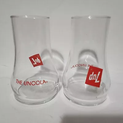 Set Of 2 Vintage Upside Down UnCola 7-up Glasses • $16