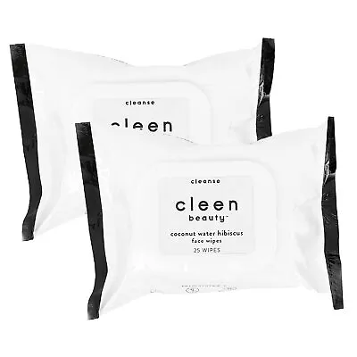 Cleen Beauty Coconut Water Hibiscus Face Wipes Face Wash Cloth - 2 Pack • $6.99