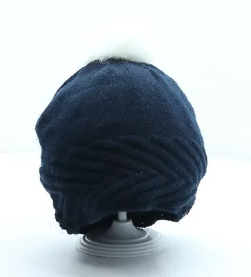 Craghoppers Girls Blue Acrylic Bobble Hat One Size - Pom Pom • £6.50