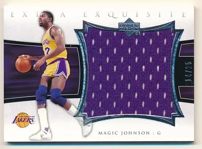 Magic Johnson 2004/05 Ud Exquisite Collection Extra Jumbo Jersey Patch Sp #14/25 • $43.52