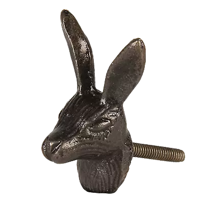 Bronzed Metal Hare Metal Drawer Door Knob Rabbit Animal Kitchen Cupboard  • £3.75