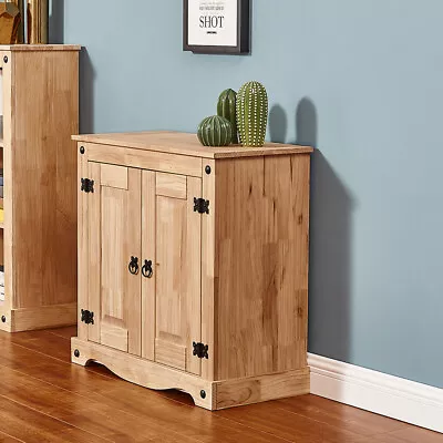 Furniture Solid Pine Cabinet Dining Bedroom Sideboard Bookcase TV Unit Stand • £69.99