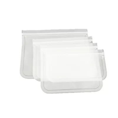 £5.04 • Buy 4 Pcs Silicone Food Pouch Silicone Sous Vide Storage Silicone Storage Bags