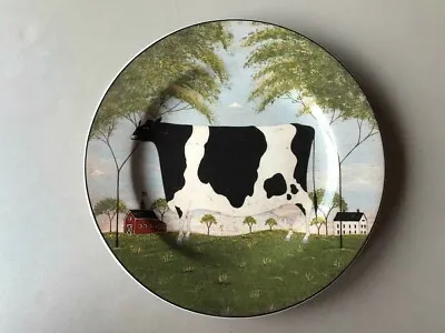 Warren Kimble's Animal Collection 8.25 Cow Plate By Sakura 2000 Retired • $19.95