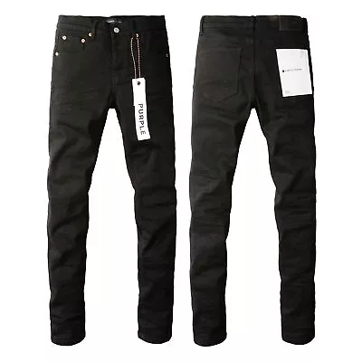New Classic Purple Brand Men's Black  Distressed Slim Jeans Streetwear • $113.23