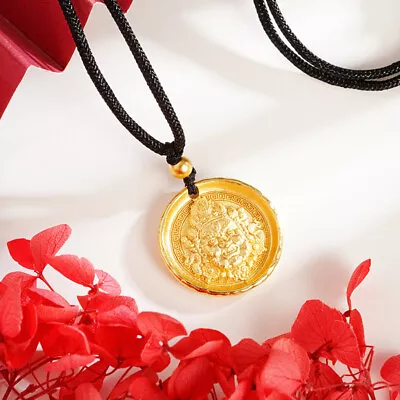 Vietnam Golden Luohan Round Necklace Fashion Jewelry Jewelry Gift • $1.99