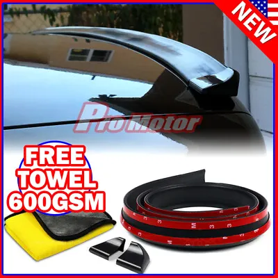 Universal Spoiler Trunk Roof Lip Sporty Wing Chin Rubber Roll Side Molding Skirt • $16.80
