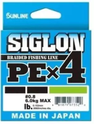 Sunline Siglon PEx4 Braided Fishing Line Hi-Vis Green 150m • $19.99