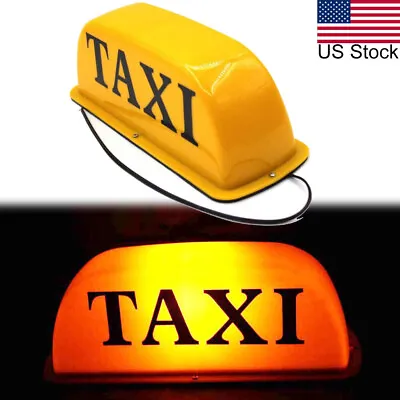 $16.99 • Buy LED 12V Bright Yellow Taxi Cab Rooftop Marker Top Sign Light Shell Magnetic Base