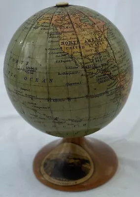 Superb Victorian Miniature Mauchline Ware 3” World Globe Port Stewart Base C1880 • $1113.87