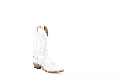 Old West Womens White Leather Cowboy Boots • $93.99