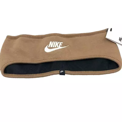 Nike Club Fleece Mens Brown White Headband OSFM New • $19.95