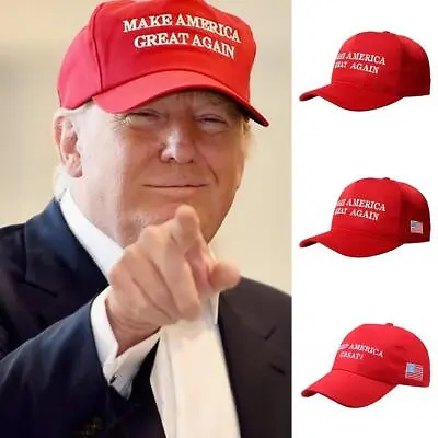 $6.95 • Buy MAGA Make America Great Again Hat Donald Trump Caps Red US Outdoor Unisex