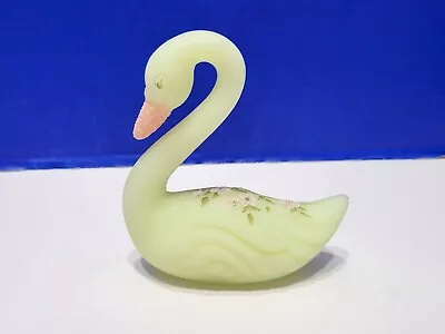 Vintage Fenton Custard Glass Swan Figurine • $40