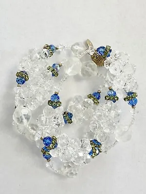 Rare Vintage Signed Vendome Crystal Cluster Bead & Rhinestone Necklace  • $159