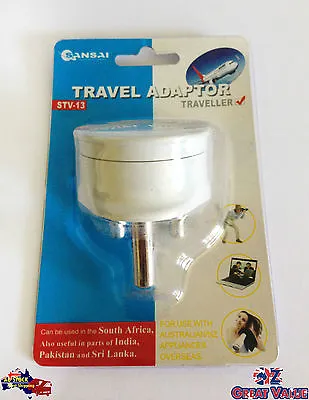 $6.99 • Buy Universal Travel Adaptor AU NZ To South Africa India Pakistan STV-13 4185