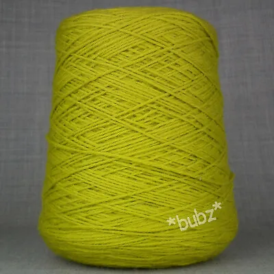 £16.95 • Buy BRITISH SOFT PURE WOOL DOUBLE KNITTING YARN 400g CONE CHARTREUSE DK HAND KNIT