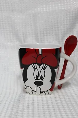 Disney Minnie Mouse Mug W/Spoon “Shhh…I’m Taking A Time-Out  Jerry Leigh Design • $19.90