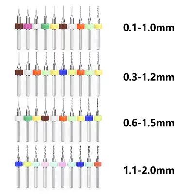 40pcs Micro Mini Drill Bits 0.1-2.0mmfor PCB CNC Engraving Dremel Rotary Tools • $14.69