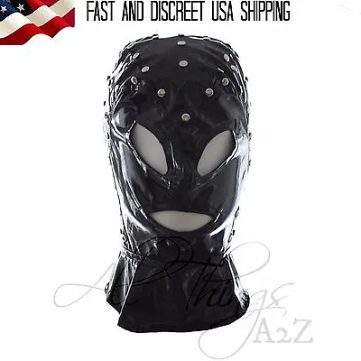 Extreme Studded Executioner Gimp Hood Mask Sensory Deprivation Costume Scary • $19.99