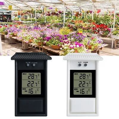 Digital Thermometer Greenhouse Display Max Min Garden Indoor Outdoor Wall Room • £5.39