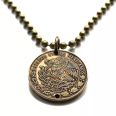 1973 Mexico 5 Centavos Coin Pendant Mexican Eagle Jalisco Puebla Toluca N001998 • $14.99