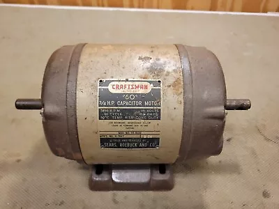 PARTS ONLY Vintage Craftsman 3/4 Hp Capacitor Motor 115.19320 • $29