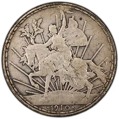Mexico 1910 One Peso  Caballito  Silver Coin • $145.40