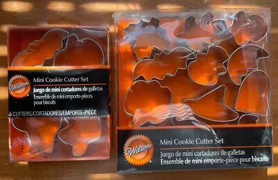 NEW Lot Of 2 MINI WILTON Halloween Cookie CUTTER SETS Pumpkin Cat Ghost Bat • $20